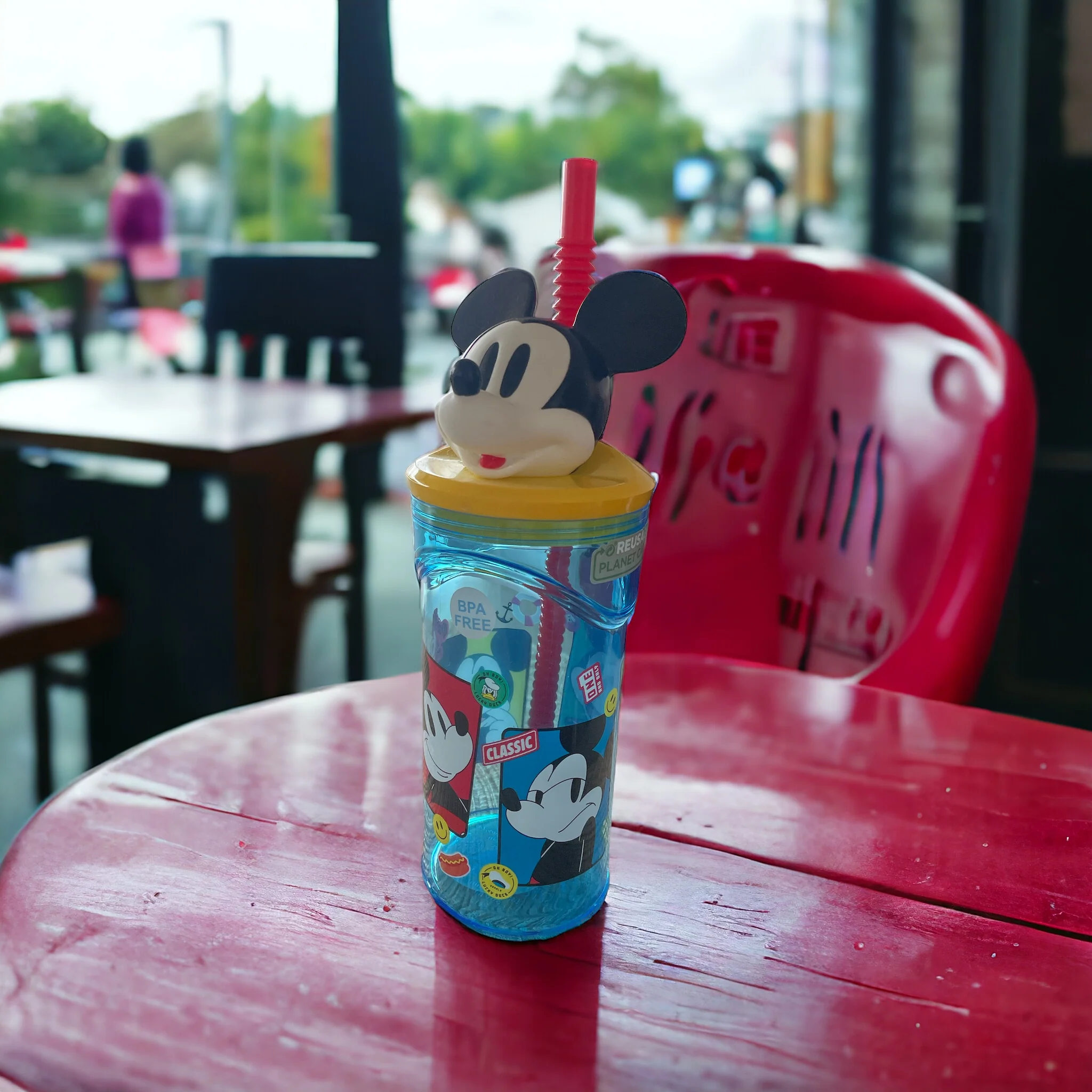 Botella con bombilla reutilizable Mickey