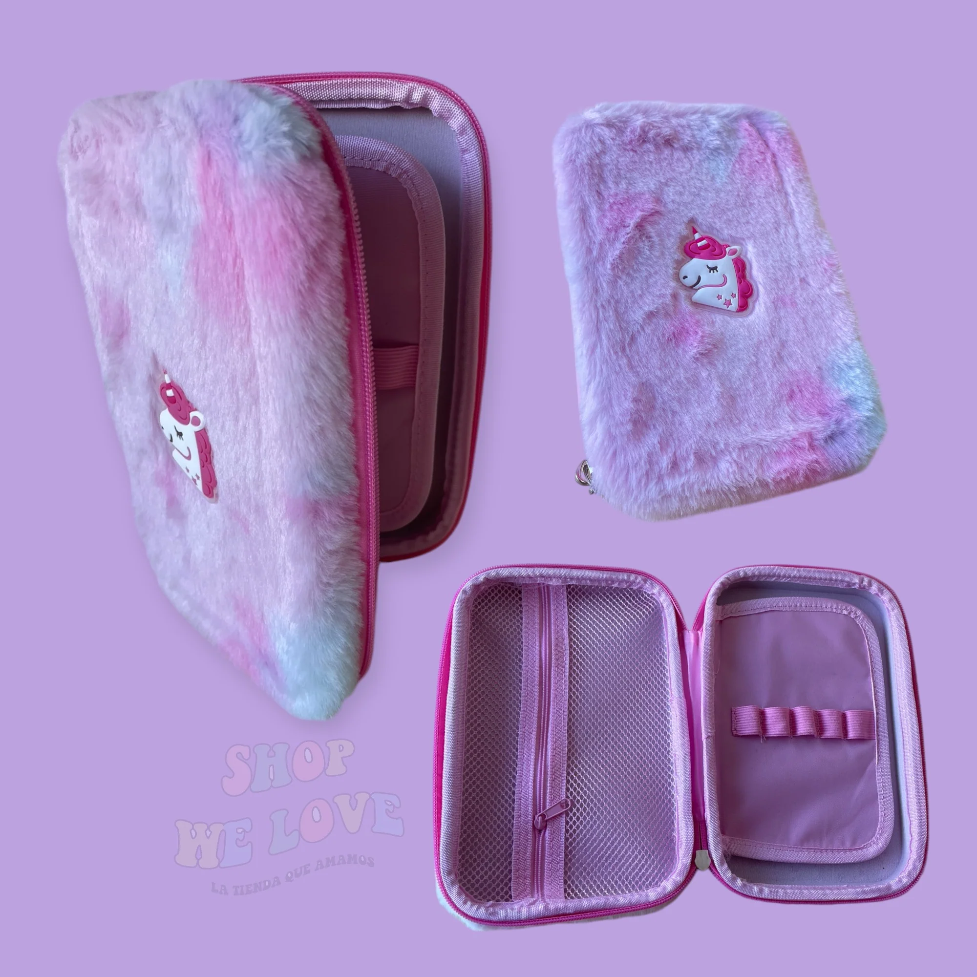 Estuche unicornio peludito
