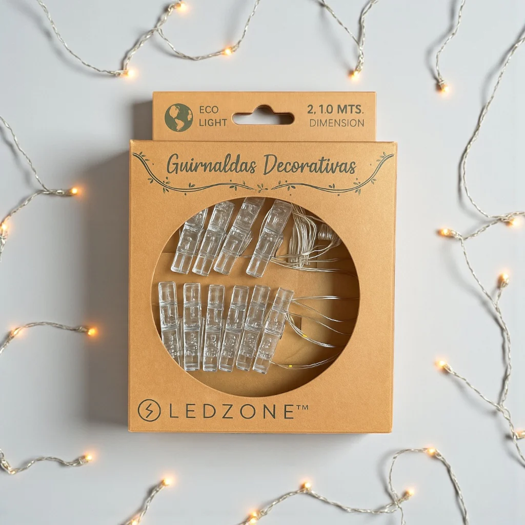 Guirnalda de Luces LED con Clips – 2 Metros