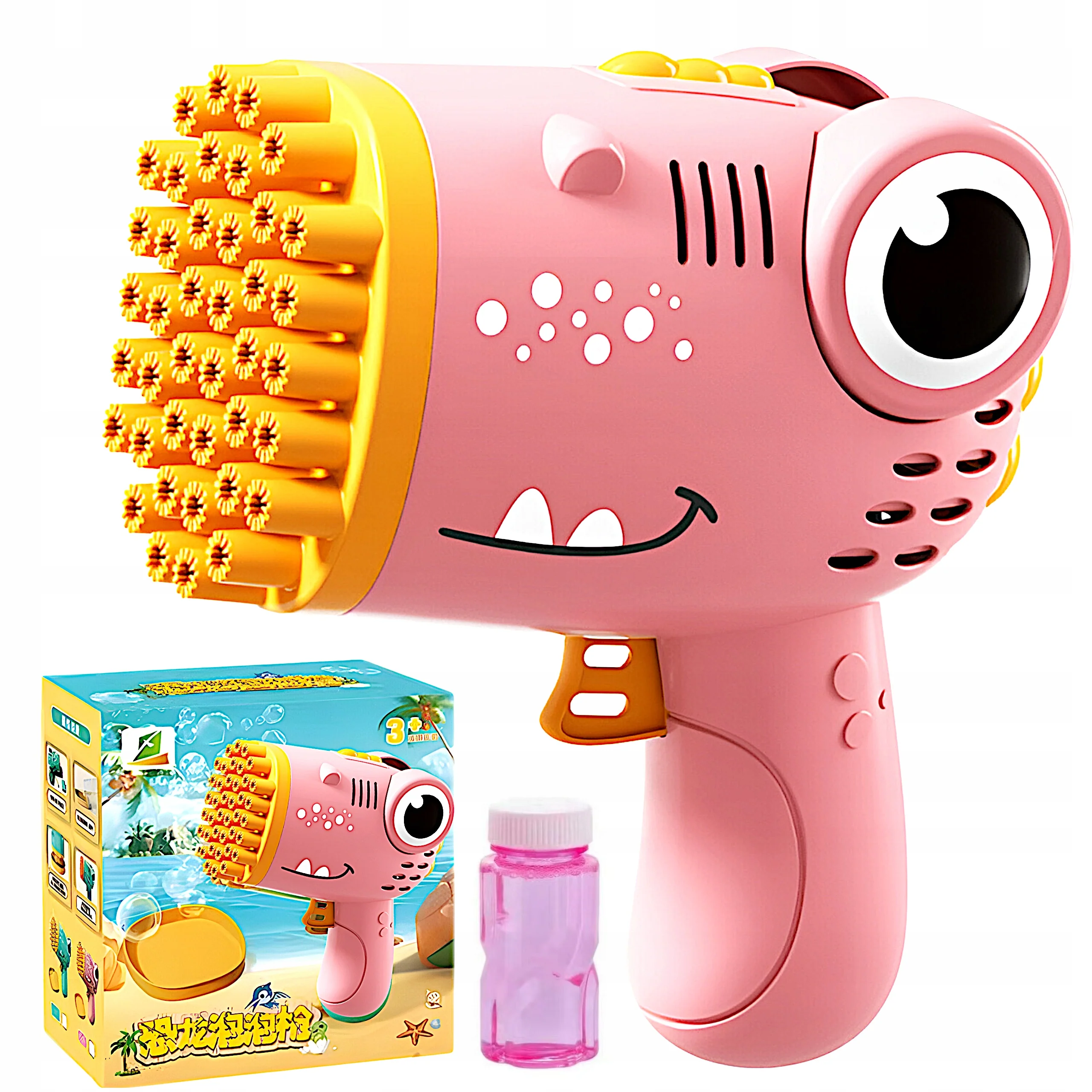 Pistola Lanza Burbujas Dinosaurio – Bubble Gun Infantil (Incluye Líquido) - Image 2