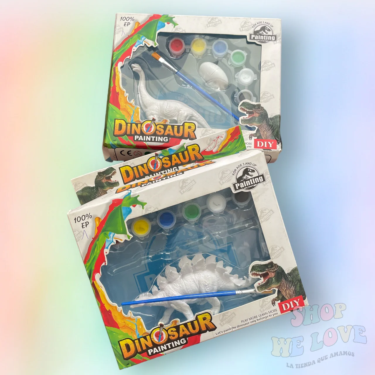 Set Dinosaurio para colorear
