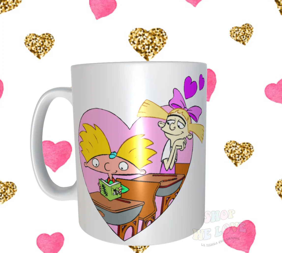 Taza Hey Arnold y Helga