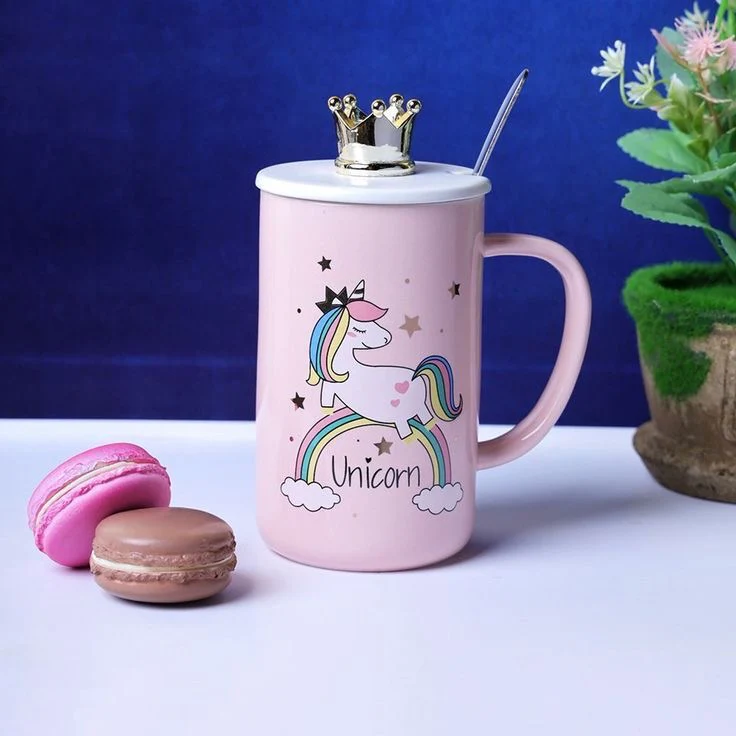 Tazas XL “Unicorn Magic” con Tapa de Corona Dorada - Image 3