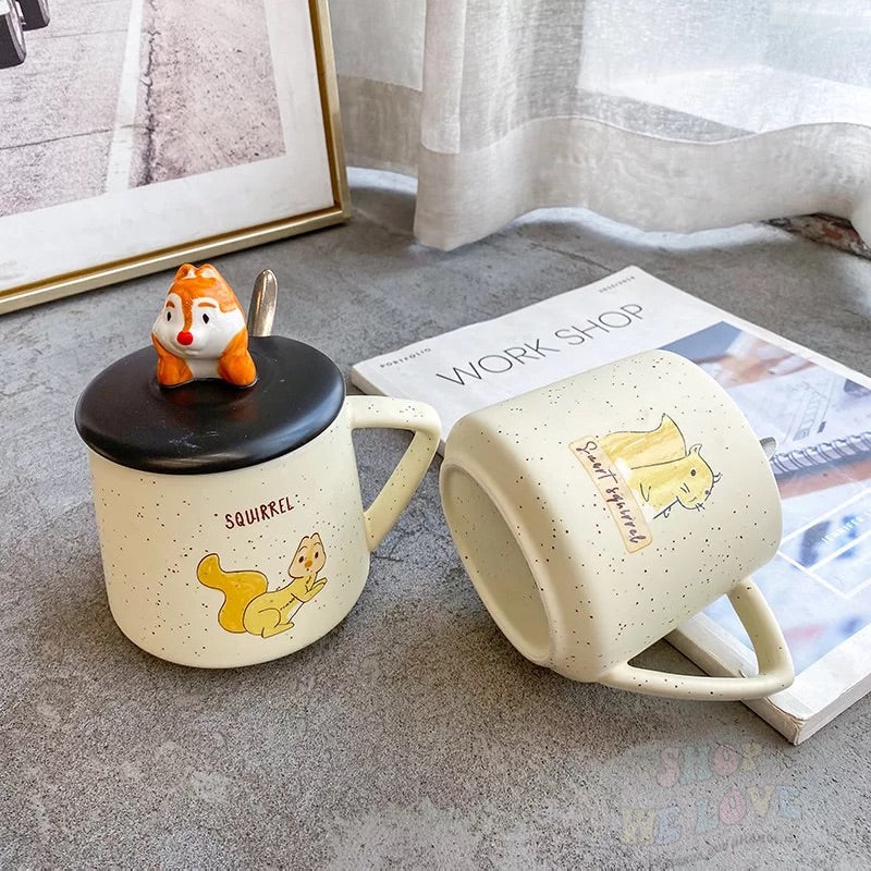 Taza Ardillita 3D con Tapa y Cucharita – Edición Forest Cozy - Image 9