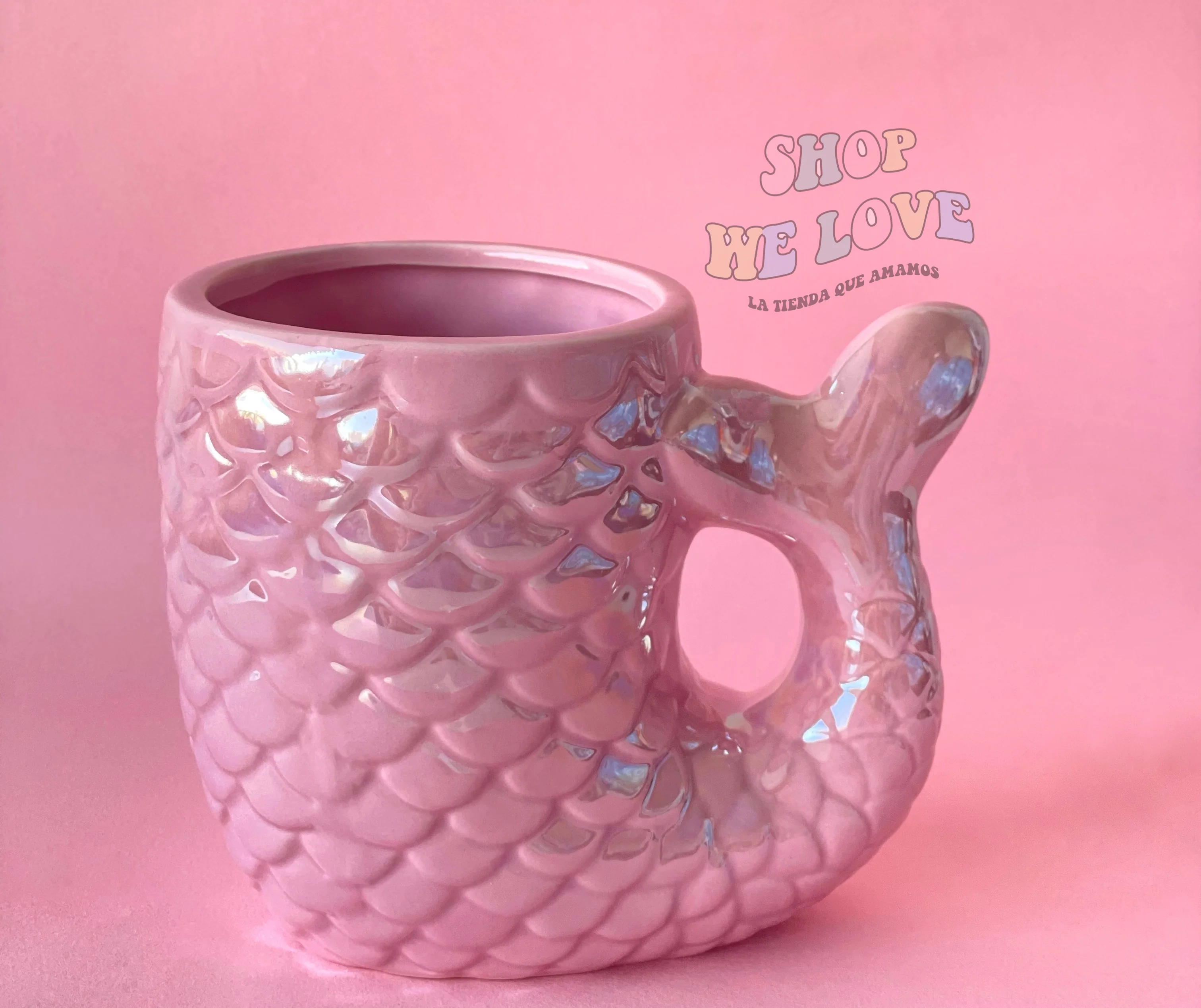 Taza Sirena Iridiscente Texturizada – Acabado Perlado 400 ml - Image 3